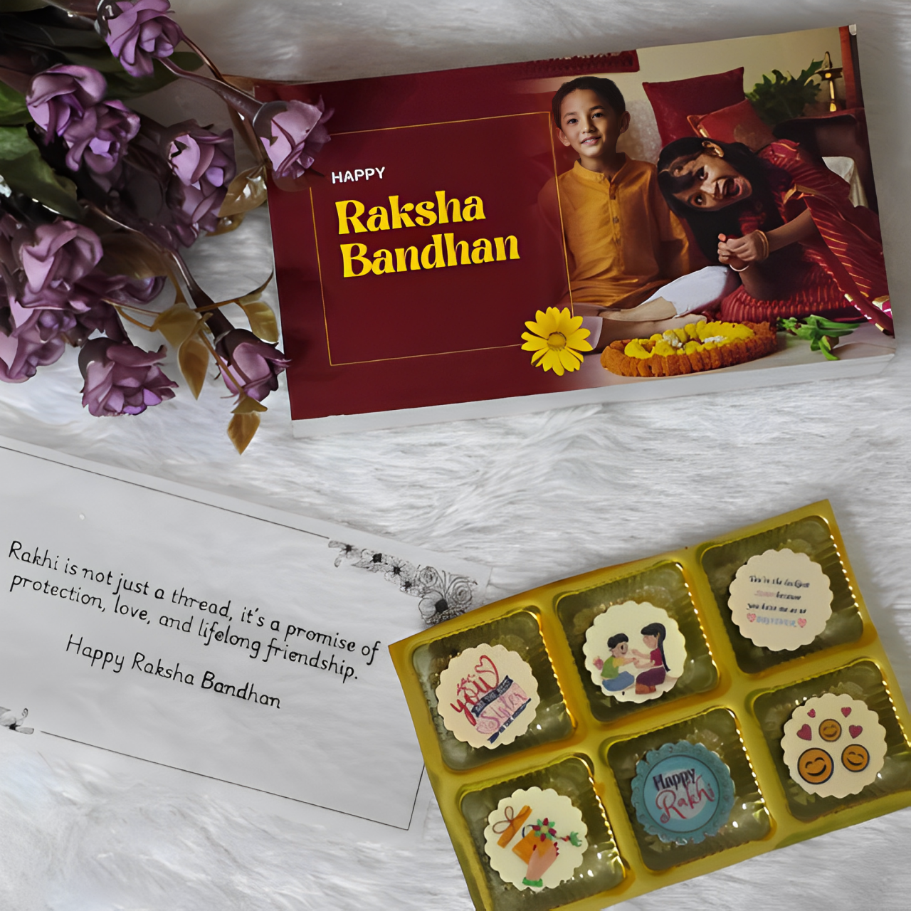 Raksha Delight - Elegant chocolates featuring your special memory