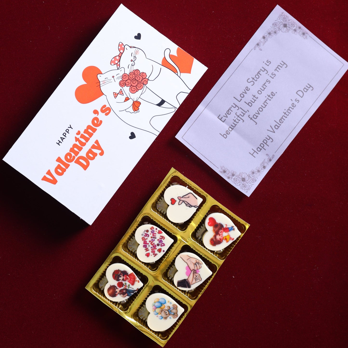 Cupid Cat - Luxurious chocolate box, customized with your cherished photo